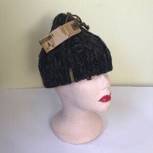 Nobis NEW Wool Sweater Knit Toque Beanie Hat Shroom Boho Unisex Cozy Warm Soft